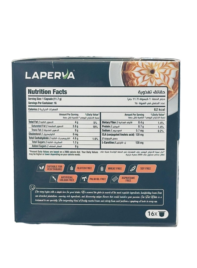 Laperva CLA Carnitine Coffee Capsules, 16 Count – Flat White Flavor, Premium Arabica Blend with Energy Support - Image 4