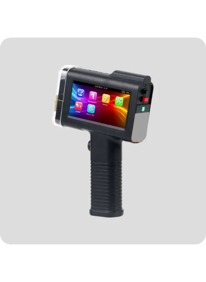 بنتساي طابعة Bentsai BT-HH6105F (تتضمن خرطوشة حبر، لون أسود) محمولة باليد، تعمل بتقنية نفث الحبر، مزودة بشاشة لمس LED عالية الدقة، لطباعة سلسلة ملصقات الشعار والباركود. - Image 1