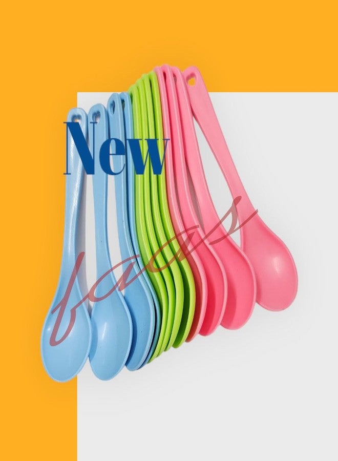 faas Baby Spoon Set of 12 BPA Free Material with Baby Self Feeding Spoon, Baby Weaning Spoon for Kids (Multi-Colour) - Image 4