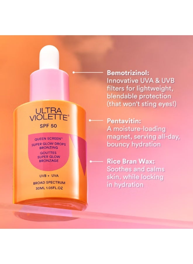 Ultra Violette Queen Screen SPF50 Bronzing Super Glow Drops 30ml - Image 2