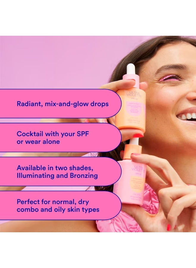 Ultra Violette Queen Screen SPF50 Bronzing Super Glow Drops 30ml - Image 3