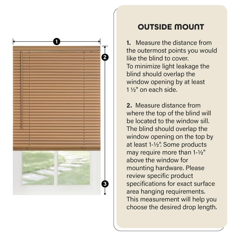 Achim Cordless Light Filtering Mini Blind - 27 Inch Width, 48 Inch Length, 1" Slat Size - Alabaster - Cordless GII Morningstar Horizontal Windows Blinds for Interior by Achim Home Decor - Image 5