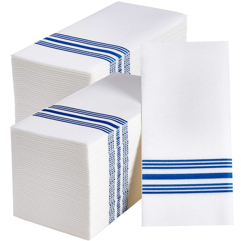 Vplus 300 PACK Guest Towels Disposable Bathroom Decorative Bathroom Napkins Cloth Feel Soft and Absorbent Disposable Paper Hand Towel for Dinners Kitchen Parties Weddings Christmas Party