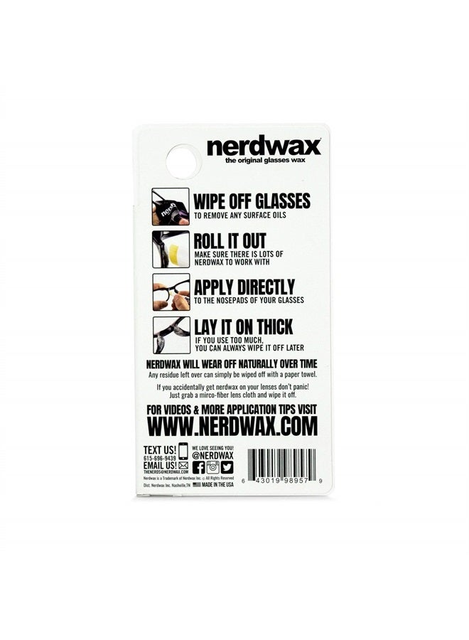 Nerdwax شمع النظارات - مفرد | توقف انزلاق النظارات | مثبت نظارات مضاد للانزلاق | كما تم عرضه في برنامج شارك تانك - Image 2