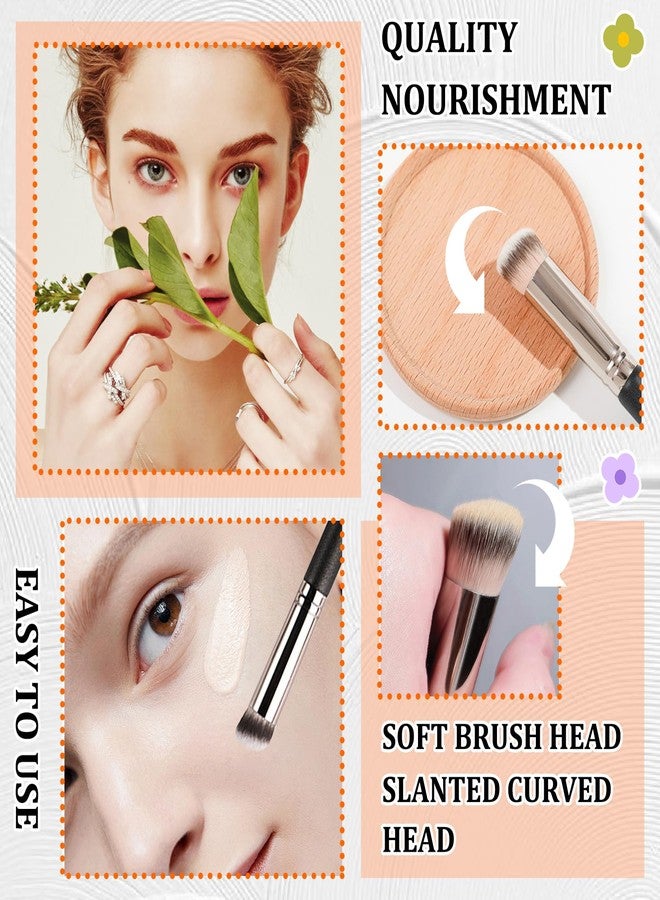 LZYLLS 2 Pack Full Coverage Liquid Foundation,Moisturizing BB Cream Foundation Makeup Set with Foundation Brush,Oil Control Long Lasting Waterproof Concealer CC Cream Foundation for Women（Natural） - Image 5