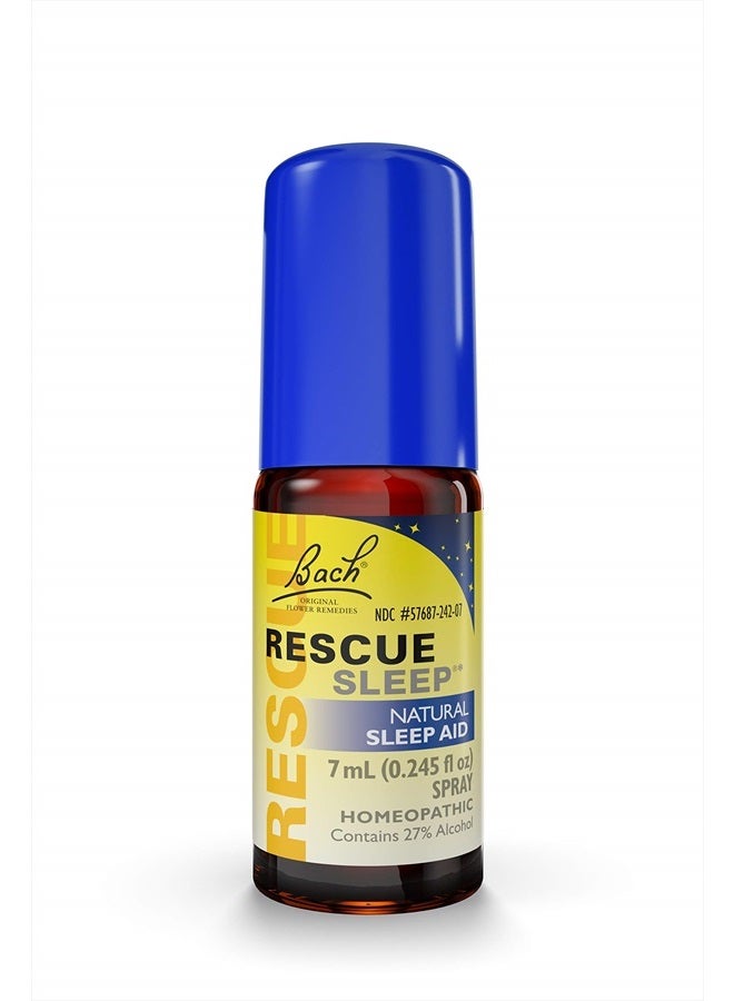 RESCUE Bach RESCUE SLEEP Spray 7mL, Natural Sleep & Stress Relief Aid, Homeopathic Flower Essence, Vegan, Free of Melatonin, Sugar, and Gluten, Non-Narcotic, Non-Habit Forming - Image 1