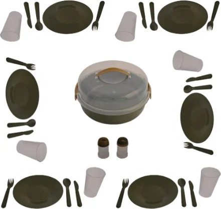 كامب آوت Picnic Set 6 Person Melamine BPA Free