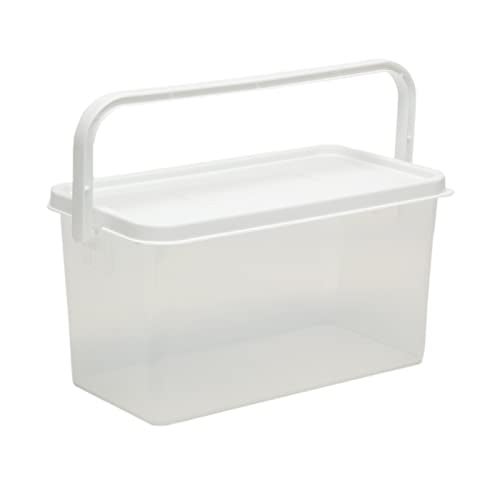 Gluman Polypropylene Pick N Carry Multipurpose Storage Box With Lid (3.3 Litre) | Dishwasher Safe | Freezer Safe | 100% Food Grade | Recyclable (White) - Image 1