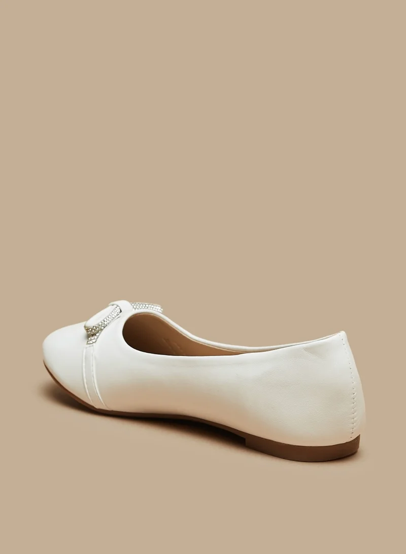 Flora Bella By Shoexpress Girls Embellished Ballerina Shoes With Bow Accent By Shoexpress
