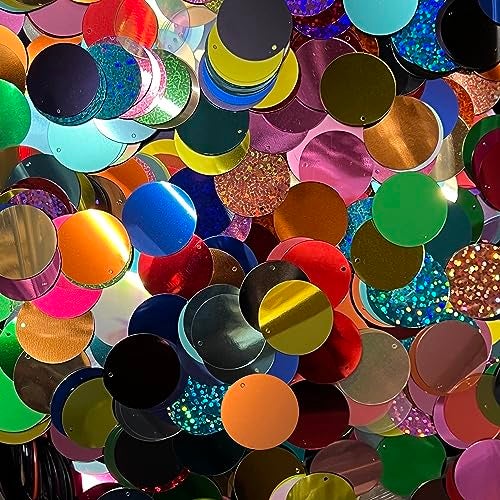 SequinExplosion Sequin Mix 24mm (1") Flat Round Paillettes Multicolor Random Color and Finish Mix - Image 3