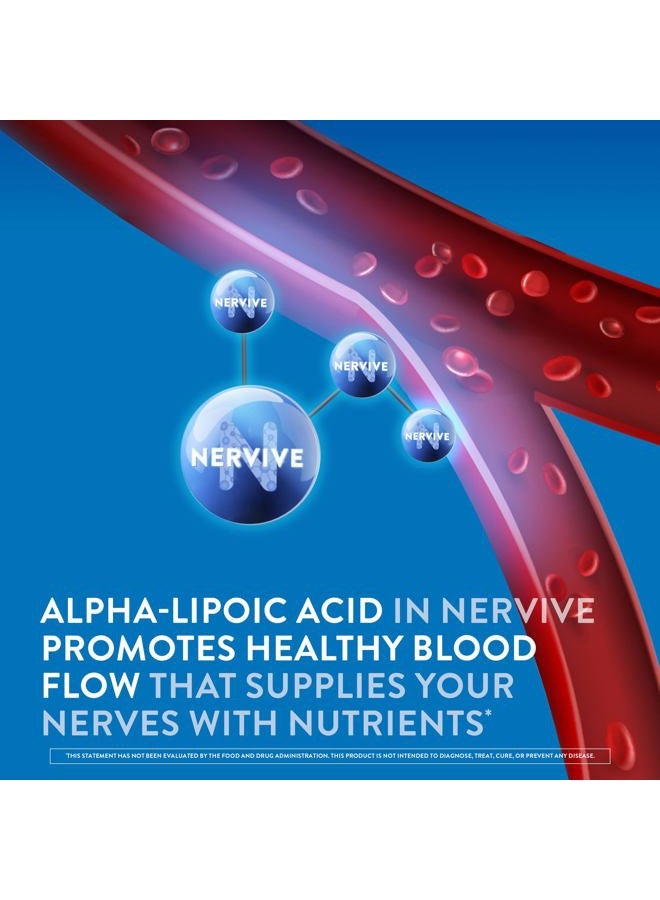 Nervive Nerve Health, with Alpha Lipoic Acid, to Fortify Nerve Health and Support Healthy Nerve Function in Fingers, Hands, Toes, & Feet*, ALA, Vitamins B12, B6, & B1, 60 Daily Tablets - Image 3