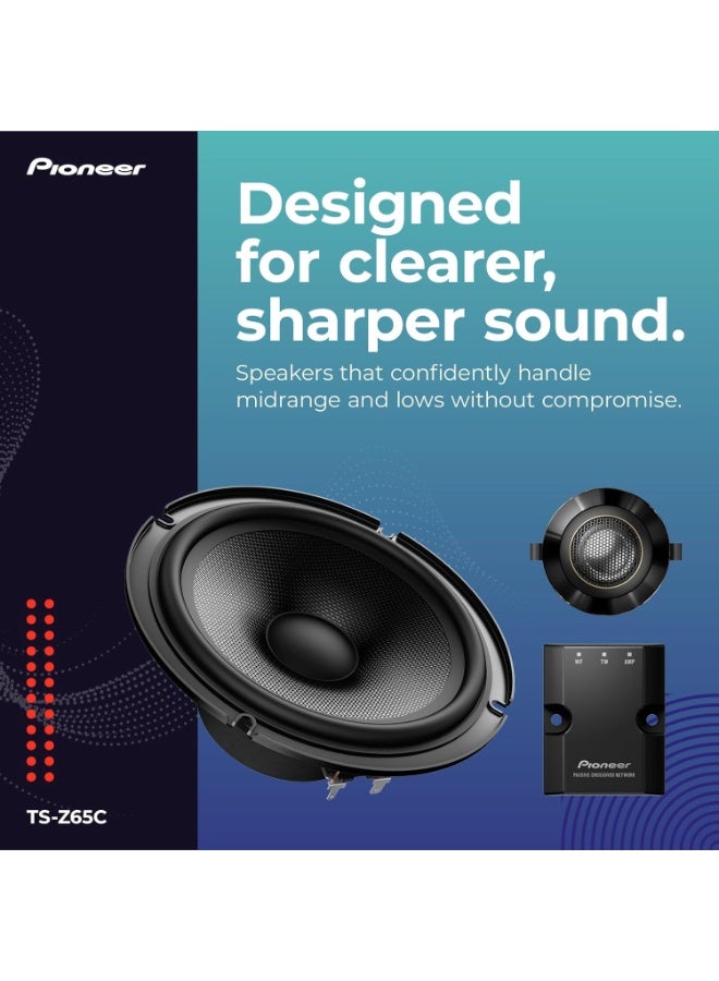 بايونير نظام مكبرات صوت TS-Z65C ثنائي الاتجاه، بقوة 330 واط، بطول 17 سم - Image 3