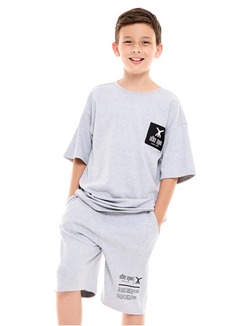 victor and jane Boys 2-Piece Comfy Set: T-Shirt & short for (6-12 Years)