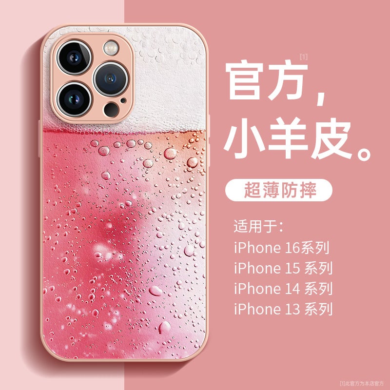 Summer Ice Beer Suitable for iPhone 16 Apple 15 Pro Max Phone Case 11 Silicone 13 High-End Feel 17 Light Luxury 14 - Image 4