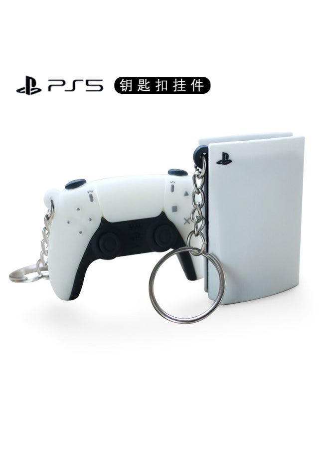 Generic - Fashion Ps5 Simulation Drop Glue Console Game Handle KeyChain Boys Pendant llaveros Simple Tide Play Hanging Ornaments Gifts-Color:01-Ships From:CHINA - Image 1