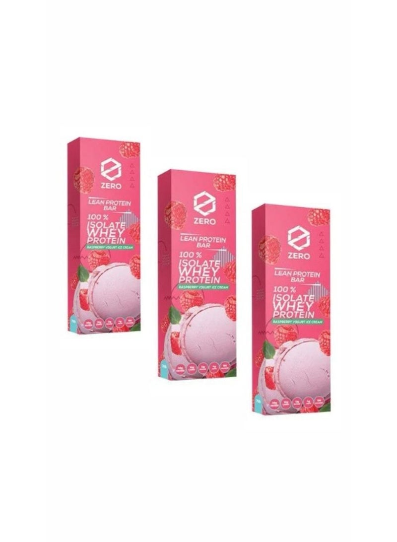 Zero 3 Zero Raspberry Ice Cream Protein Bar 24g Protien 70g - Image 1