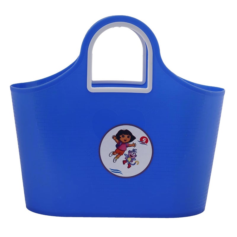 SGNS Rectangular Sturdy Multipurpose Use Basket - Top Handle Plastic Basket For Shopping, Storage Plastic Lunch Bag For Kids (Purple) - Image 1