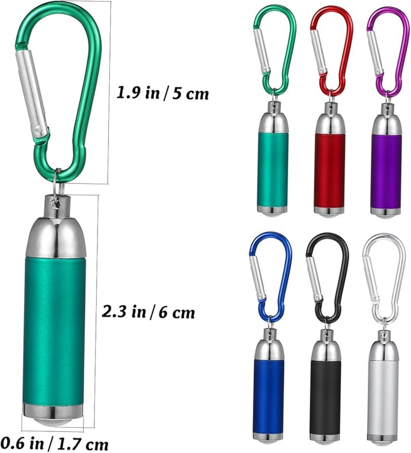 Jojofuny 12PCS Mini Aluminum Alloy Keychain Flashlight Torch with Climbing Hook for Outdoor Camping Home Use - Image 3