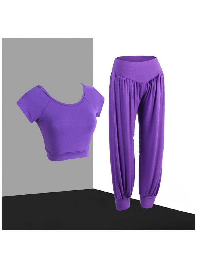 Loquat Summer Yoga Suit Women's Blouse Open Navel Tight Gym Sports Suit  - Image 1