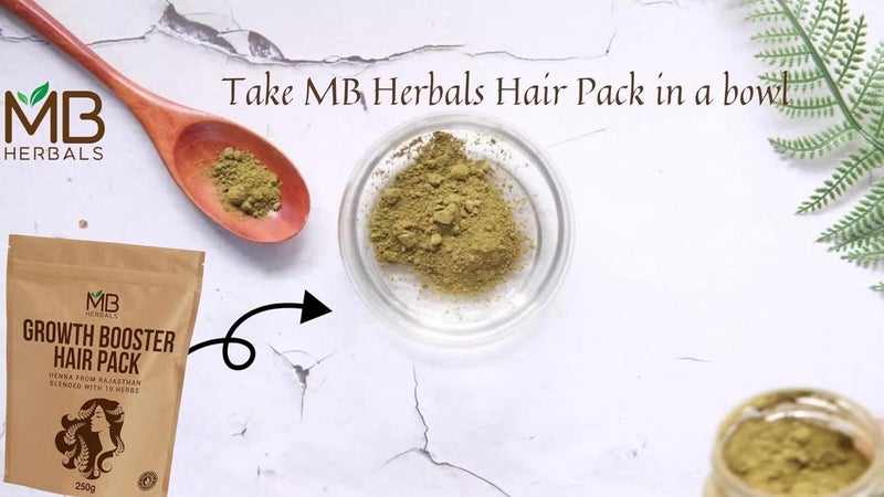 MB Herbals عبوة تعزيز نمو الشعر بالأعشاب من MB Herbals حناء من راجستان ممزوجة بـ 10 أعشاب 250 جرام للاستخدام الخارجي فقط - Image 4