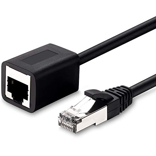 Ruaeoda Ethernet Extension Cable 15 Feet, Shielded Network Cat6 Extension Patch Cable RJ45 Cords Shielded Male to Female Connector - Image 1
