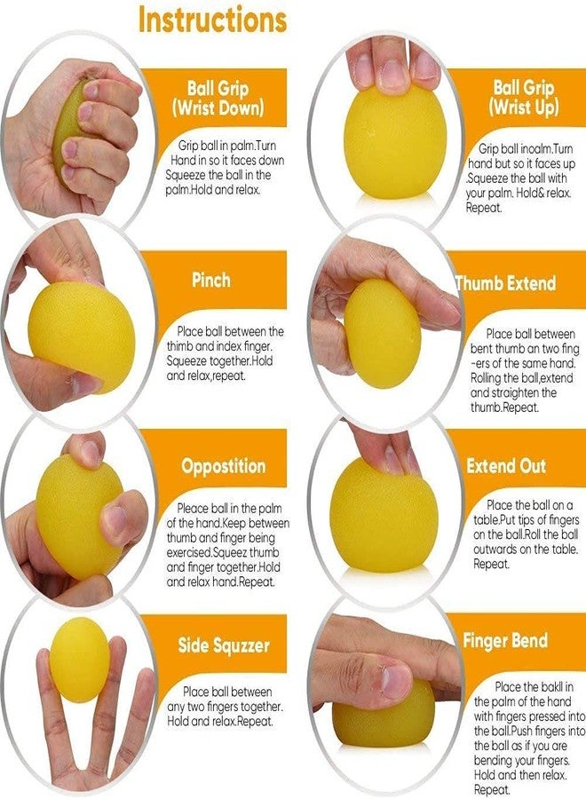 FMELAH 3 Resistance Levels Stress Balls for Adults, Squeeze Balls for Physical Therapy, Hand Grip Strength Trainer, Hand Strengthening Devices, Hand Exercise Balls, Wrist Forearm Finger Exerciser - Image 4