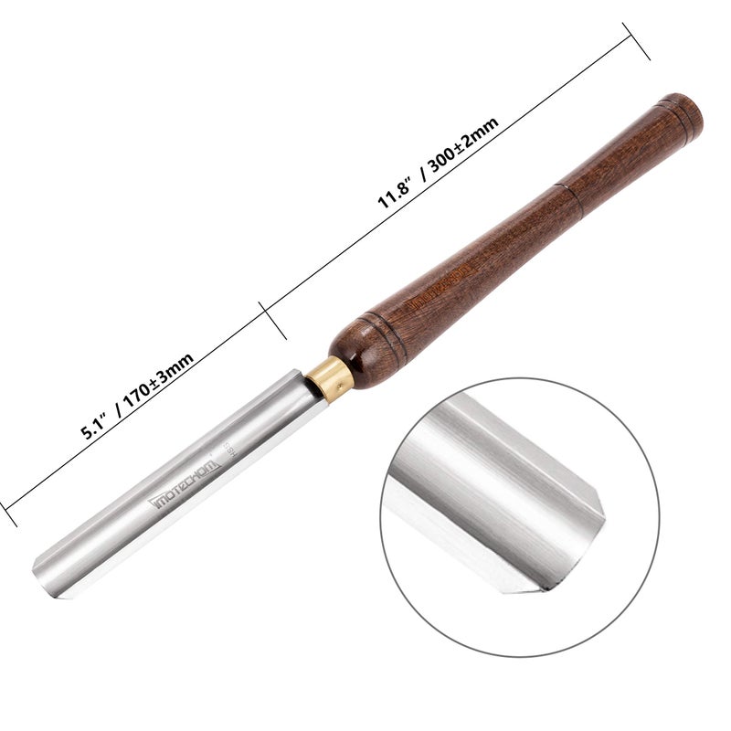 IMOTECHOM 1-Inches HSS Roughing Gouge Lathe Chisel Wood Turning Tools with Round Plastic Box and Hanging Bag - Image 2