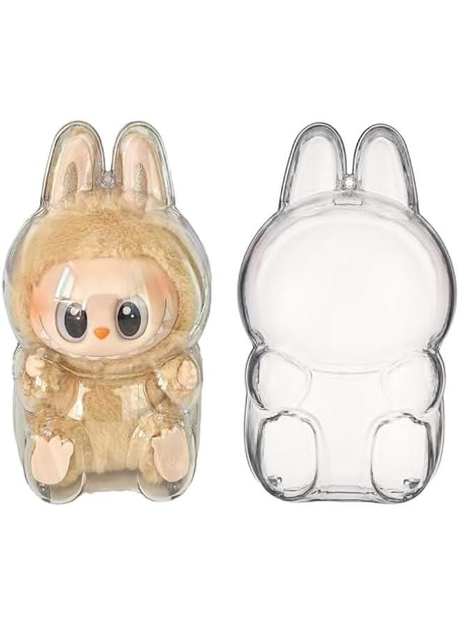 Arabest Clear Bag Keychain For LABUBU Plush Doll,Hanging Display Case,Protective Case,Plastic PVC Storage Box (V2)  - Image 1