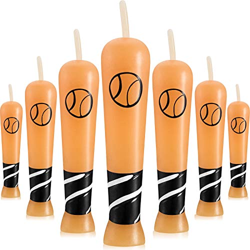 BBTO 18 Pieces Baseball Bat Candle Baseball Sports Birthday Candle Baseball Cake Cupcake Candle for Birthday Baby Shower Baseball Fans Wedding Party Supply - Image 1
