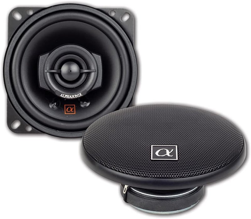 Alphasonik 1 Pair of NS42 Neuron Series 4" (240 Watts Max for The Pair) 120 Watts Max Per Speaker 2-Way Full-Range Car Audio Speaker with PEI Dome Tweeter Polypropylene Cone Grilles Included - Image 1