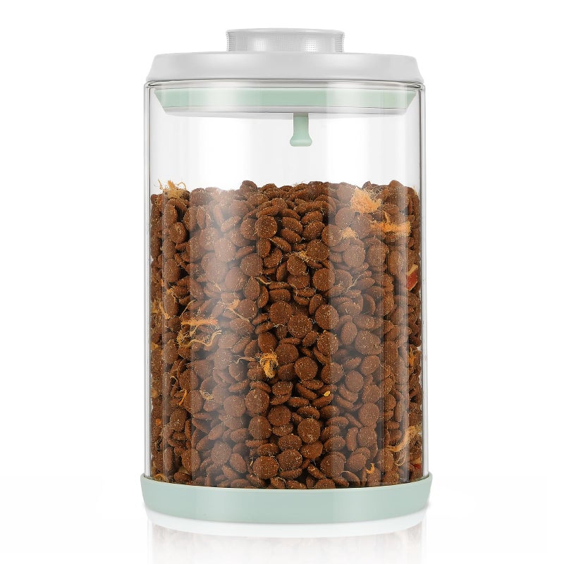 Aloxina Dog Treat Container Airtight Jar 2.2Qt/2L, Glass Food Jars with One-Touch Lid for Dog or Cat Treats, Kibble, Snacks â€“ Pantry Storage Canister for Kitchen or Countertop (2.2Qt - 2L) - Image 1