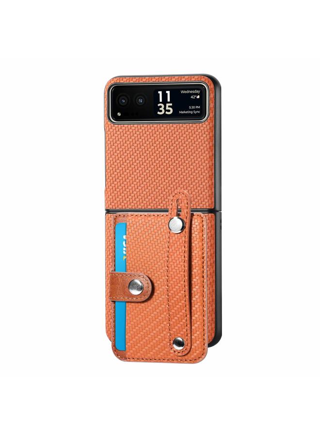 S-TOP Case For Motorola Razr 40 Wristband Kickstand Card Wallet Back Cover Phone Case - Image 2