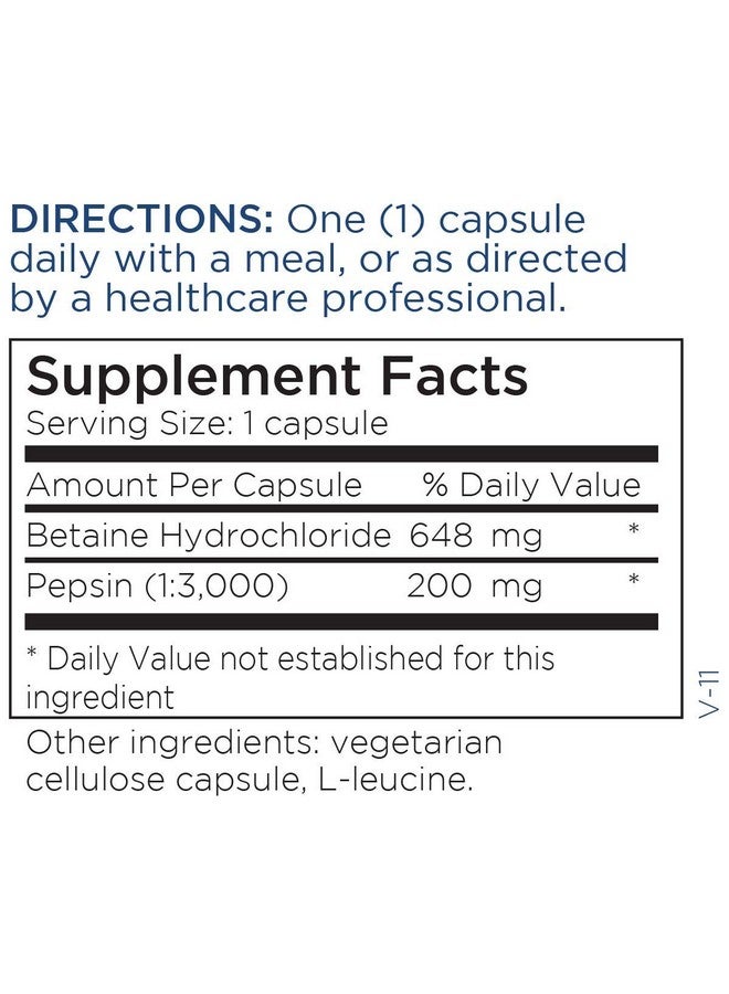 Metabolic Maintenance Betaine Hcl + Pepsin Digestive Enzyme Protein Digestion + Gut Health Support Supplement 100 Capsules - Image 4