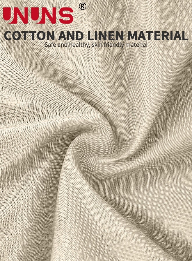 UNUNS 6 Pack Wardrobe Clothes Organizer,Large Size 6 Grids Closet Jean Storage Bins with Handles and Support Boards,Foldable Drawer Dividers for Sweater,Pants,T-shirt,Hoodie,Dress,Beige - Image 3