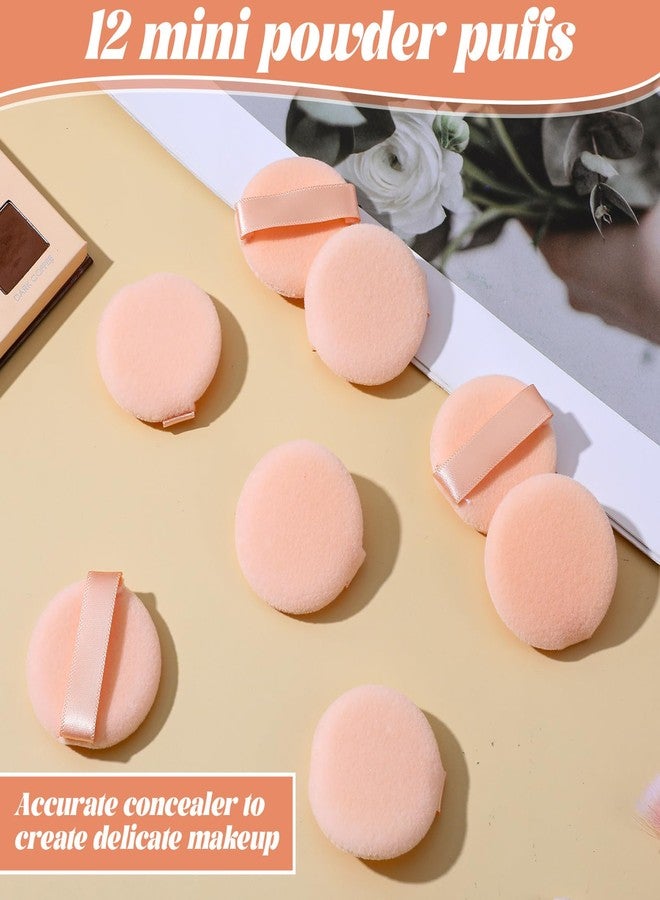 Shimmeroo 12Pcs Small Powder Puff,Mini Powder Puff Soft Finger Puffs for Makeup Foundation Sponge Makeup Tool for Create Natural Look for Women - 1.5IN - Image 3