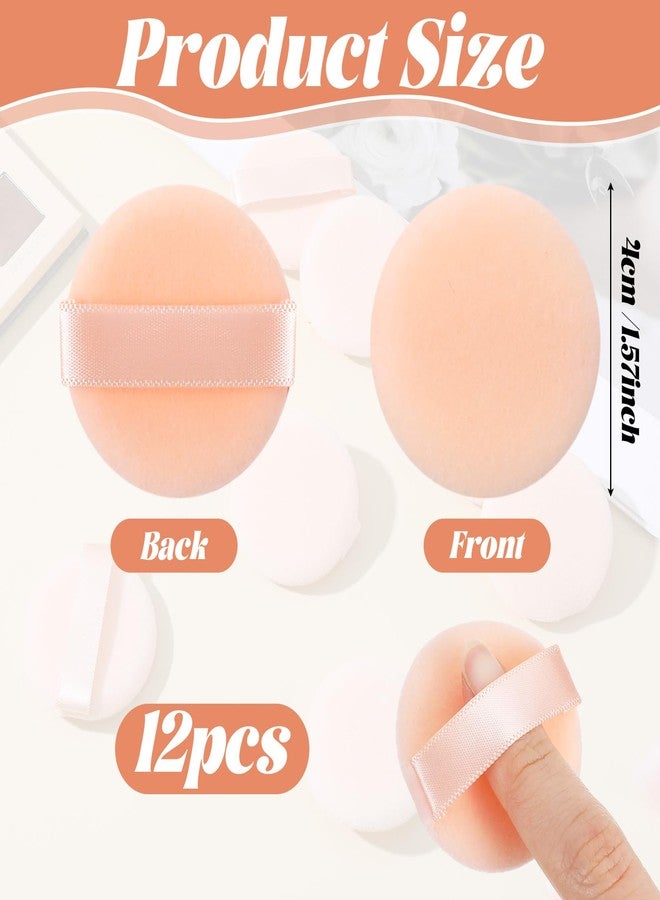 Shimmeroo 12Pcs Small Powder Puff,Mini Powder Puff Soft Finger Puffs for Makeup Foundation Sponge Makeup Tool for Create Natural Look for Women - 1.5IN - Image 2