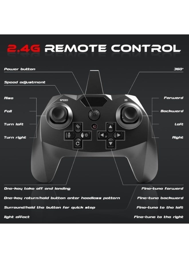 RC Aeroplane L0712 – 2.4GHz Remote Control Fighter Jet with LED Lights, 360° Flips & USB Charging – Ready-to-Fly RC Quadcopter Toy, Mini Drone Aircraft, Outdoor Flying Toy for Kids, Teens & Adults - Image 3