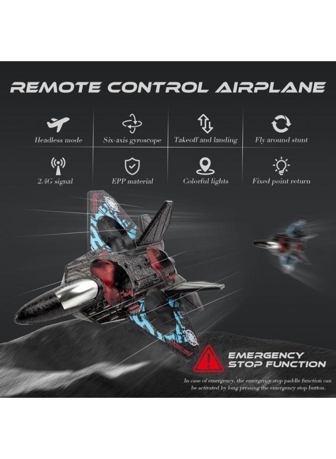 RC Aeroplane L0712 – 2.4GHz Remote Control Fighter Jet with LED Lights, 360° Flips & USB Charging – Ready-to-Fly RC Quadcopter Toy, Mini Drone Aircraft, Outdoor Flying Toy for Kids, Teens & Adults - Image 2