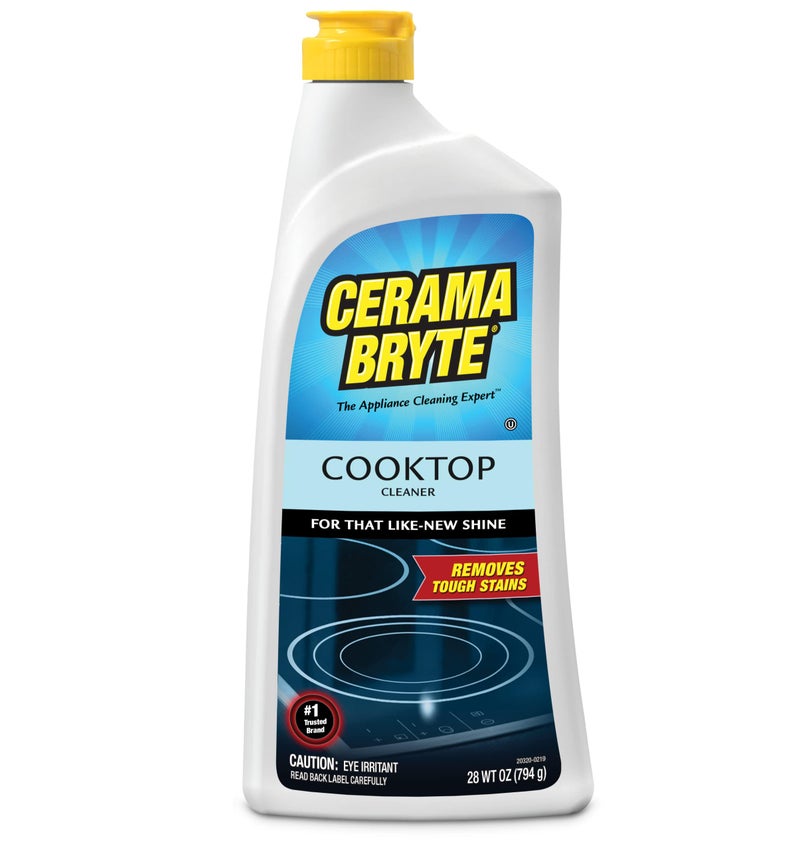 Cerama Bryte سيراما برايت مزيل البقع الصعبة منظف سطح الطهي والموقد للأسطح الزجاجية - السيراميكية، 1-28 أونصة - Image 1