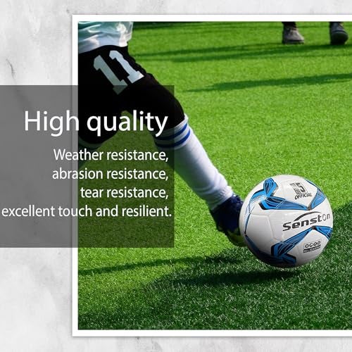 Senston Soccer Balls for Adult Training Ball Size 5 Official Match Football Balls with Pump - Image 4
