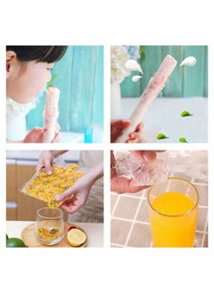 KASTWAVE 200 PCS Disposable Ice Popsicle Mold Bags, BPA Free Ice Pop Pouch with A Funnel for Yogurt, Ice Candy, Ice Cream Party Favors  - Image 5