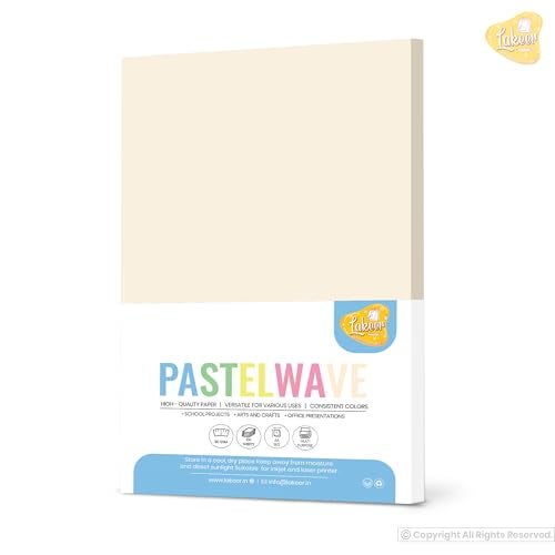 Lakeer A4 Pastel Color Paper- Ivory Colour, Pack of 100 Sheets | 80 GSM Thick for Arts and Crafts, Printing, DIY Projects, Etc - Image 2