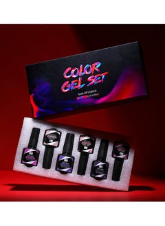 Nee Jolie Color Gel Set, 6Pcs Gel Nail Polish Kit, Soak Off UV LED Nail Lamp, Nail Art Design DIY Home Gift Set for Women Girl  - Image 2