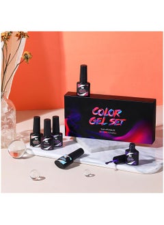 Nee Jolie Color Gel Set, 6Pcs Gel Nail Polish Kit, Soak Off UV LED Nail Lamp, Nail Art Design DIY Home Gift Set for Women Girl  - Image 4