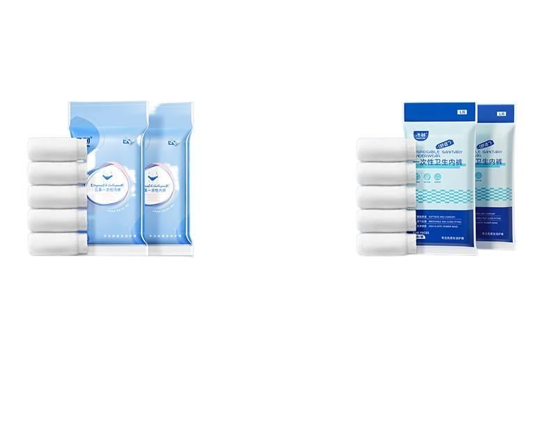 QX 5 Pack Disposable Underwear Women Menstrual Period Postpartum Recovery Travel Cotton Size L - Image 1