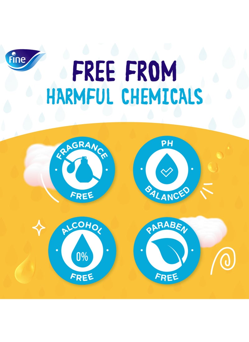 Fine Baby Water Wipes Grapeseed Extract 3 x 72 Wipes  - Image 5