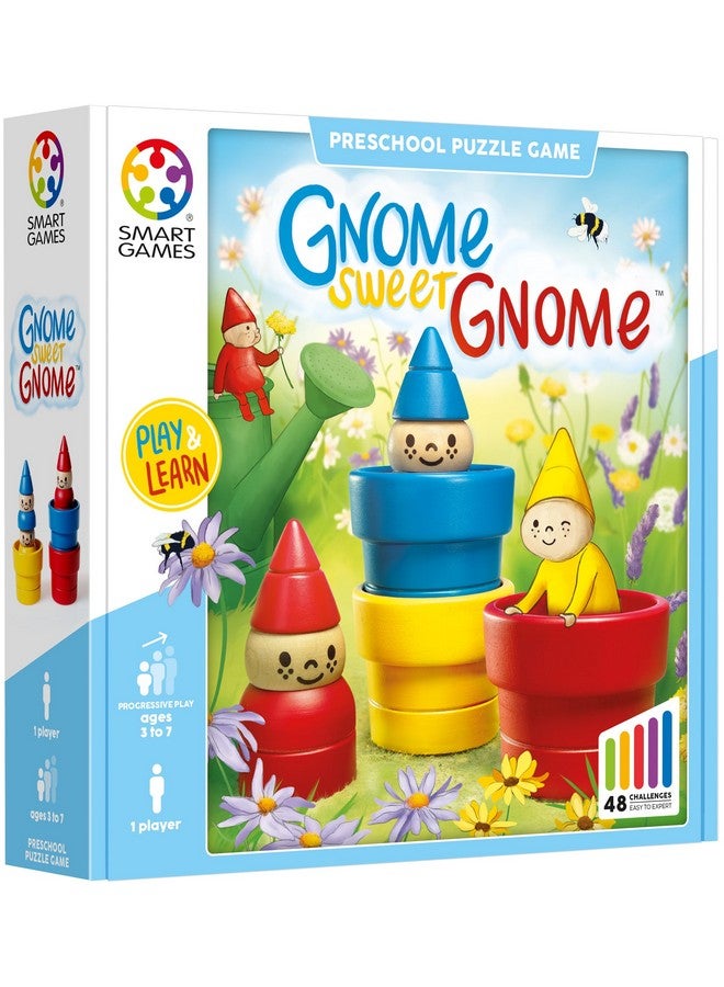 SmartGames Gnome Sweet Gnome Wooden Deduction Game for Ages 3-7 with 48 Challenges - Image 2