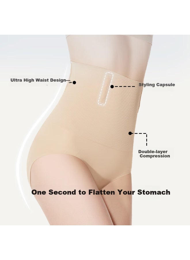 Ubras High Waist Tummy Control Lifting Compression Shapewear Waist Trainer Slimming Women's Underwear Black Triangle Panties L - Image 5