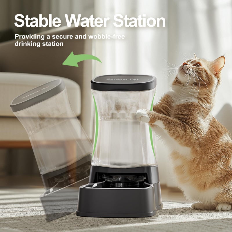 Gardner Pet Automatic Gravity Water Dispenser for Dogs, 1Gallon Stainless Steel Dog and Cat Water Bowl Dispenser, Dog Water Fountain Dispenser for Small&Medium Dogs, Cats, Puppies(Black) - Image 5