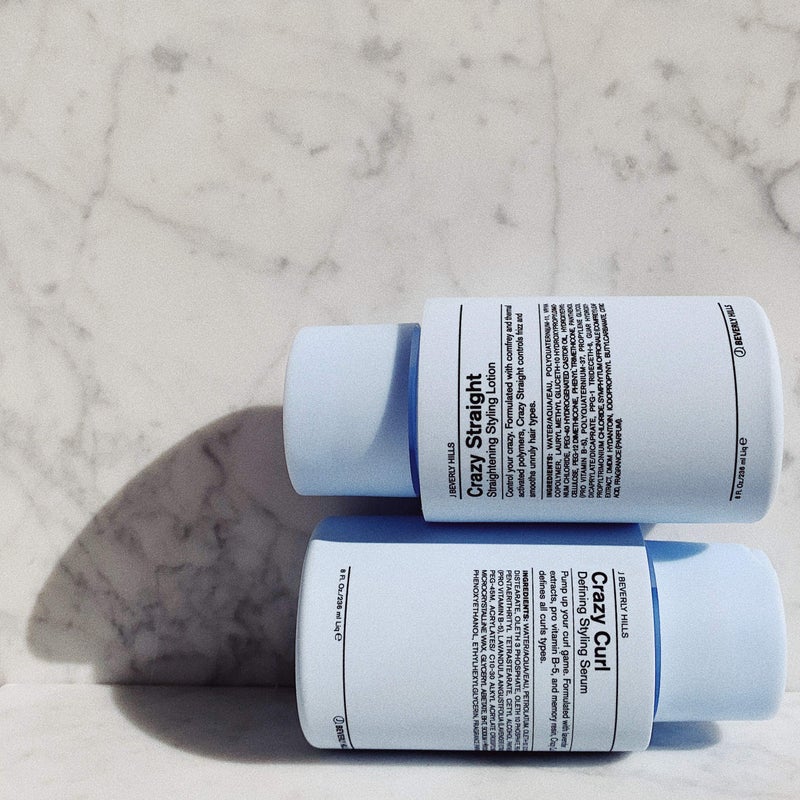 J Beverly Hills Blue Crazy Curl Defining Styling Serum with Vitamin B5 for Defined Curls, 8 Oz - Image 2